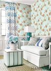 Strippable Room Decorating Wallpaper Floral Design PVC Wallcovering Professional Supplier